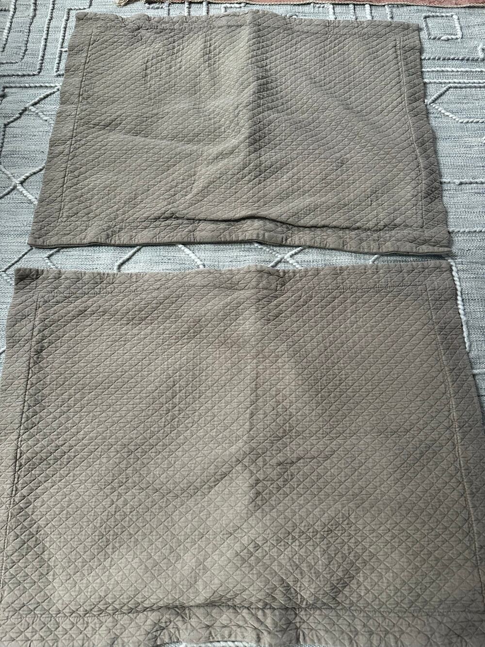 Restoration Hardware Vintage-Washed Diamond Matelasse 2 Pillow Shams STANDARD